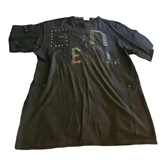 Gunmetal-Blac Label Mens Short Sleeve 2xl Shirt Y2K Cotton - Picture 1 of 5